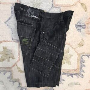 South Pole Y2K Baggy Shorts Jorts Jean Unique Skater Utility Hop Hop Cargo 36